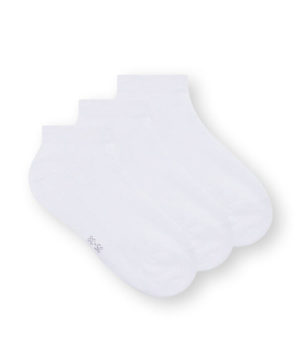 Socks pack of 3, Low Rise white