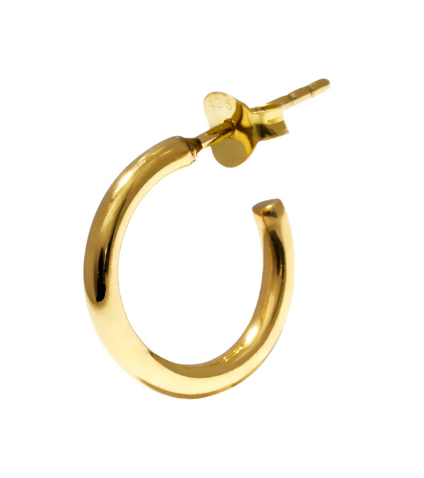 Creolen 14mm, Gold oder Silber – Bild 3