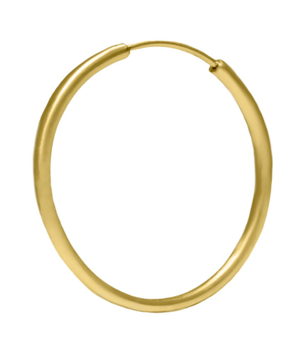 Hoop Earrings Gold 35mm, shiny or mat - Image 6