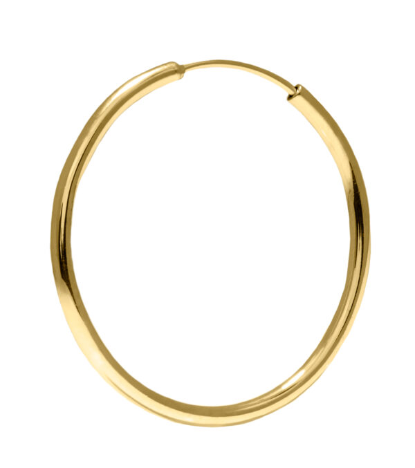 Hoop Earrings Gold 35mm, shiny or mat - Image 4