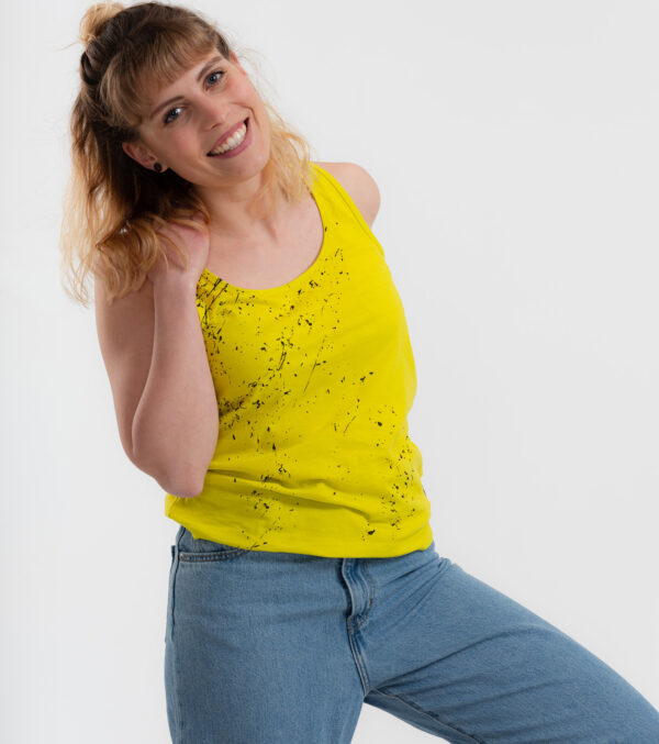 Tanktop Alex yellow-green with Splashes - Image 3
