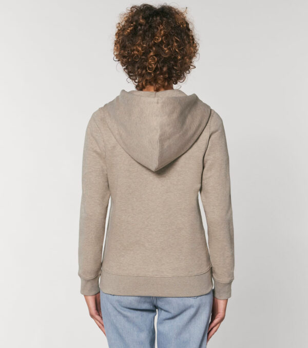 Zipped Hoodie Unisex, Sand Mélange - Image 9