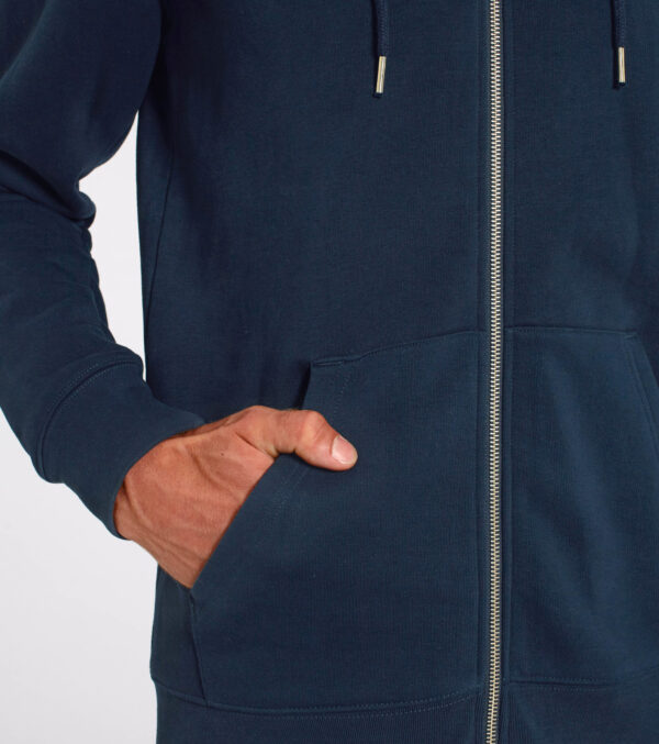 Zipped Hoodie Unisex, Navy blue - Image 5