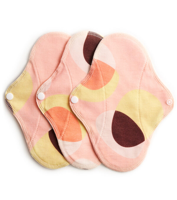 3-pack Cotton Sanitary Pads Active, Pink Hoop - Image 4