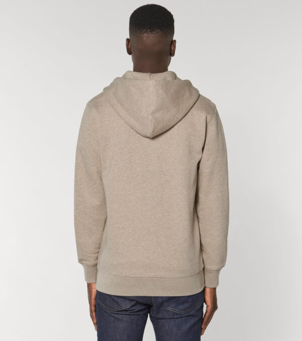 Zipped Hoodie Unisex, Sand Mélange - Image 8