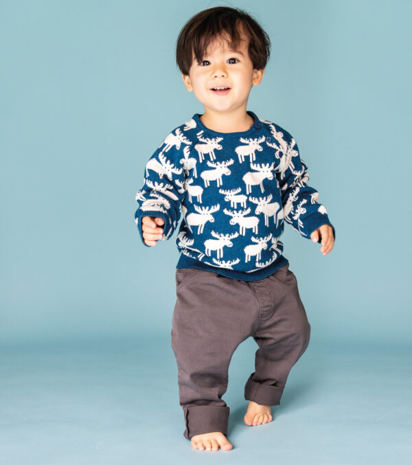 Babyhose gefüttert aus Twill – Bild 2