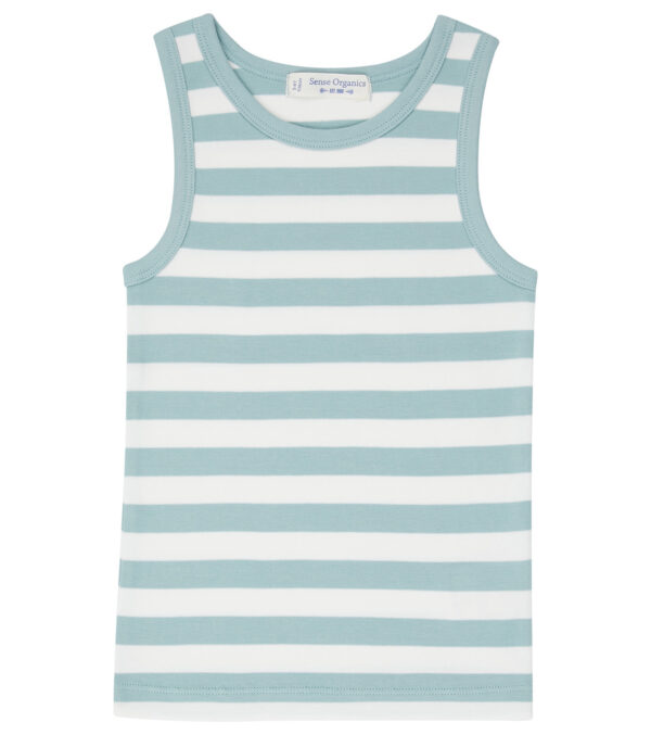 Boys vest with aqua Stripes