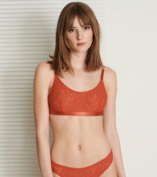 Feline Bandeau Bra red