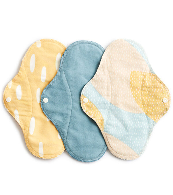 3er-Pack Biobaumwoll Binden, Blue Sprinkle