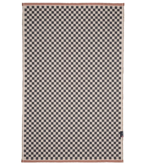 Teppich "Schachbrett" mit Saum, 75 x 120 cm
