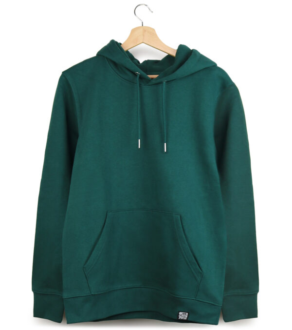 Men's hooded Sweater dark green
