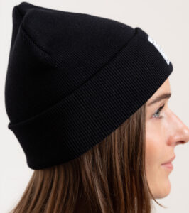 Cotton knit Hat Jackson black - Image 3