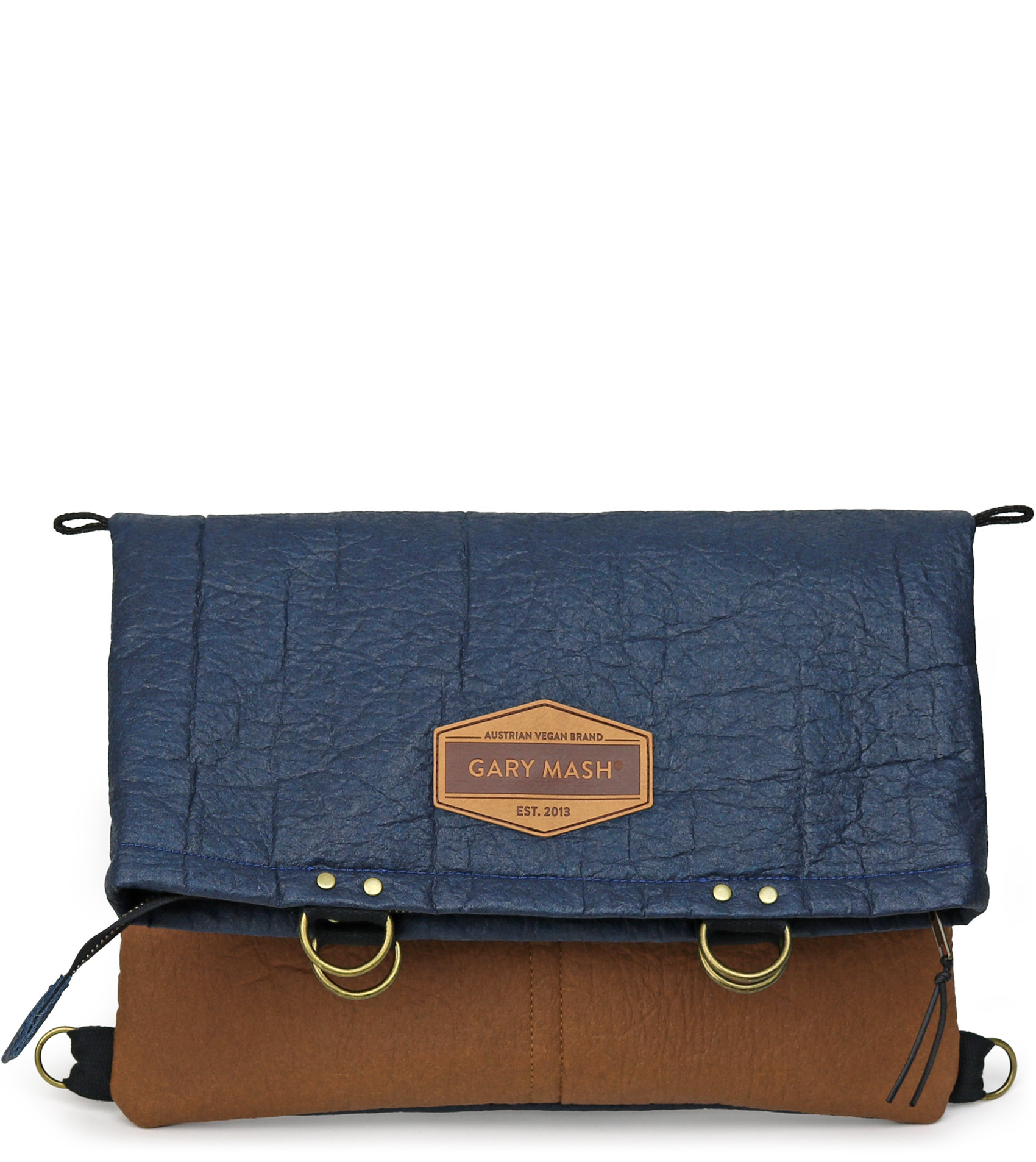 Rachel Allrounder, Piñatex Navy & Cognac - Image 2