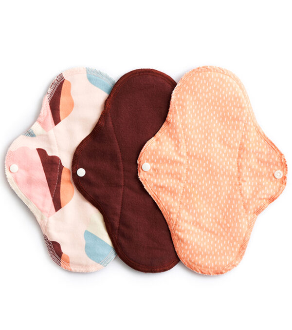 3-pack Cotton Sanitary Pads, Orange Sprinkle