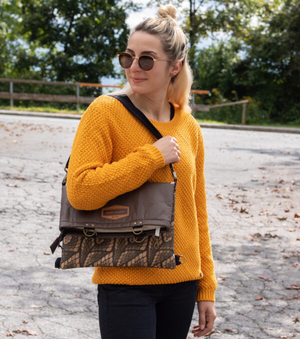 Rachel Allrounder, Piñatex Brown Mosaic - Image 2