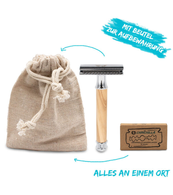 Olive wood Safety Razor - Image 5