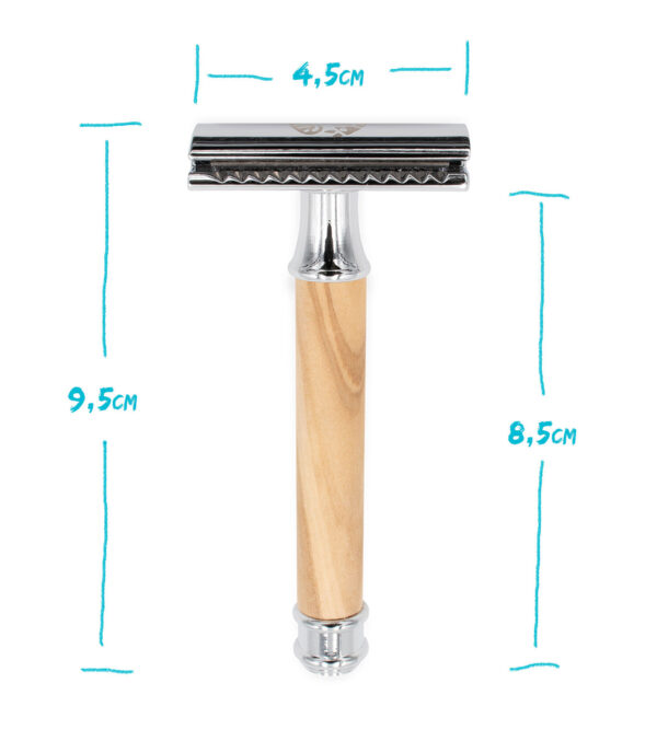 Olive wood Safety Razor - Image 7