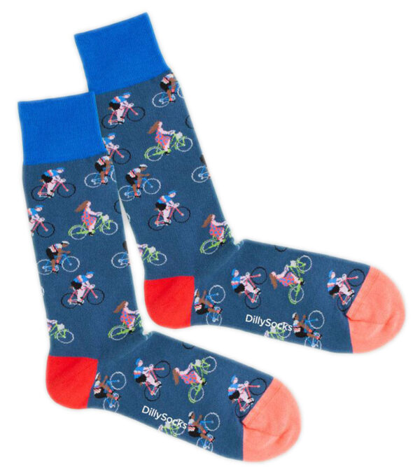 Blue Bike Socks