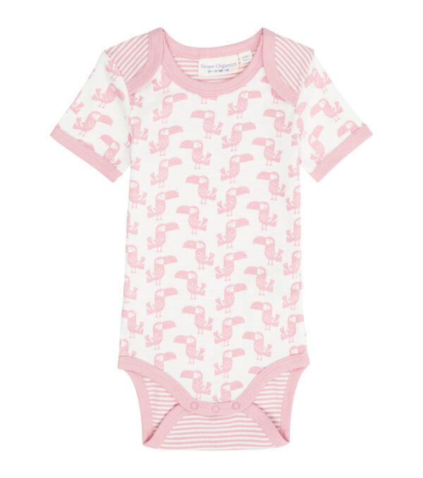 Short sleeve body with Cockatoos rose - Image 2