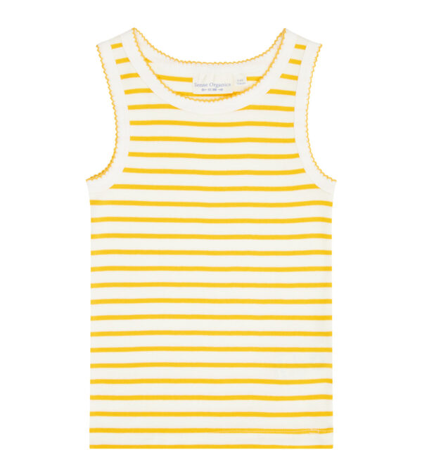 Girl vest yellow stripes