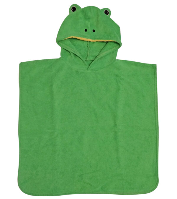 Fluffy Kid's Bathing Poncho Frog