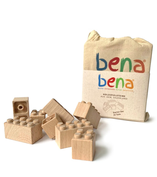 Wooden Building Blocks Starter set 35 Pieces