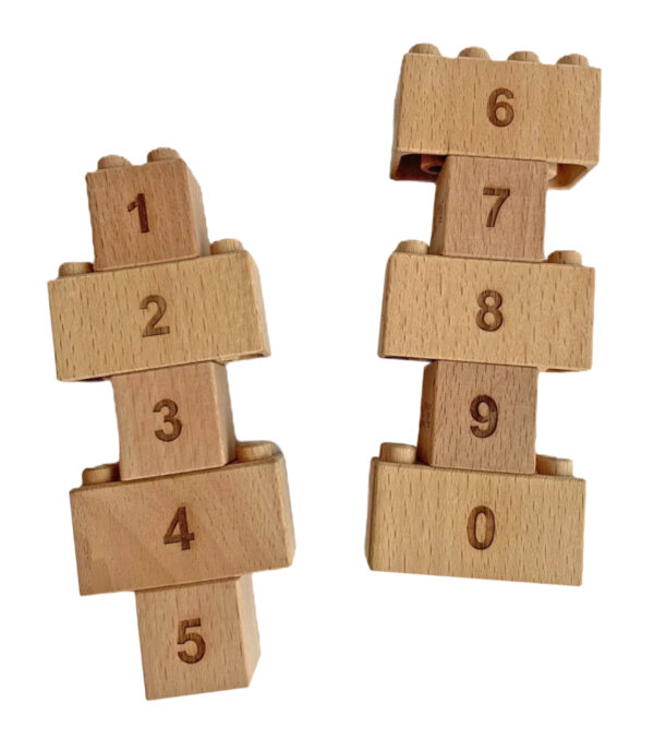 Wooden Building Blocks Number set