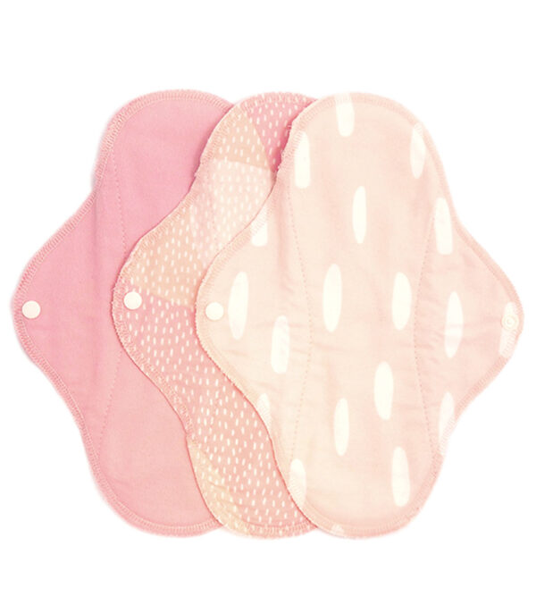 3-pack Cotton Sanitary Pads, Pink Sprinkle