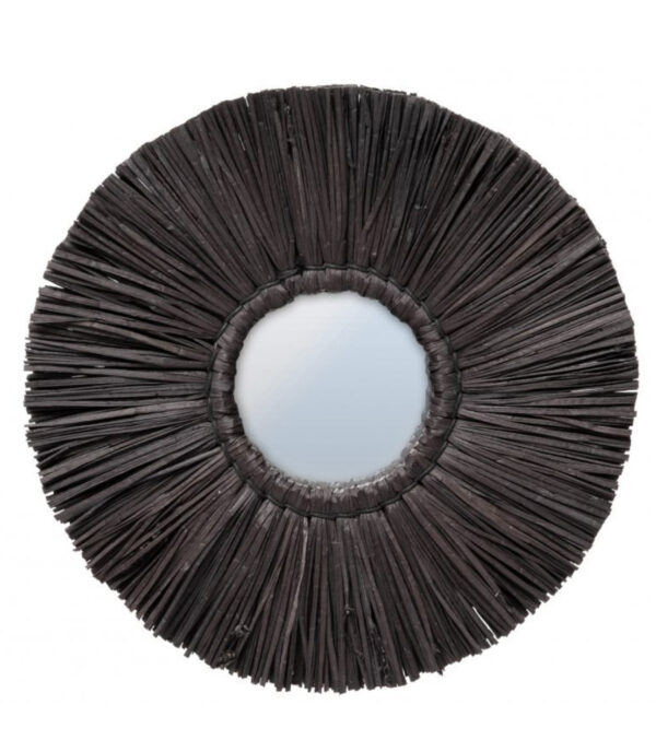 The Alang Alang Mirror Ø 35 cm black