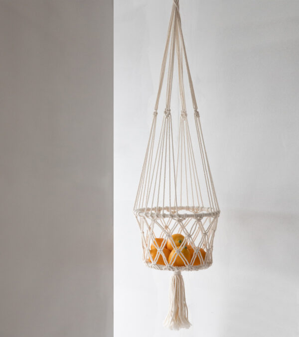 Macramé Plant Hanger white - Image 6