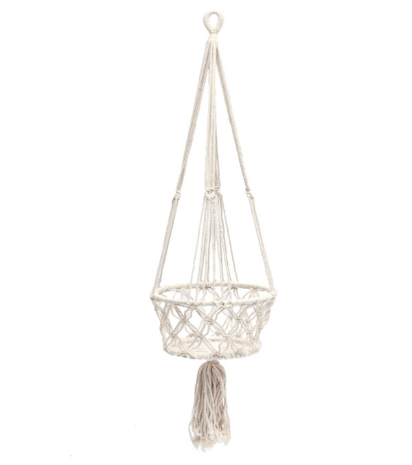 Macramé Plant Hanger white - Image 5