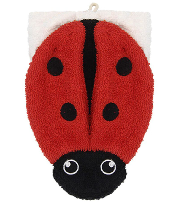 Fluffy Washcloth Ladybug