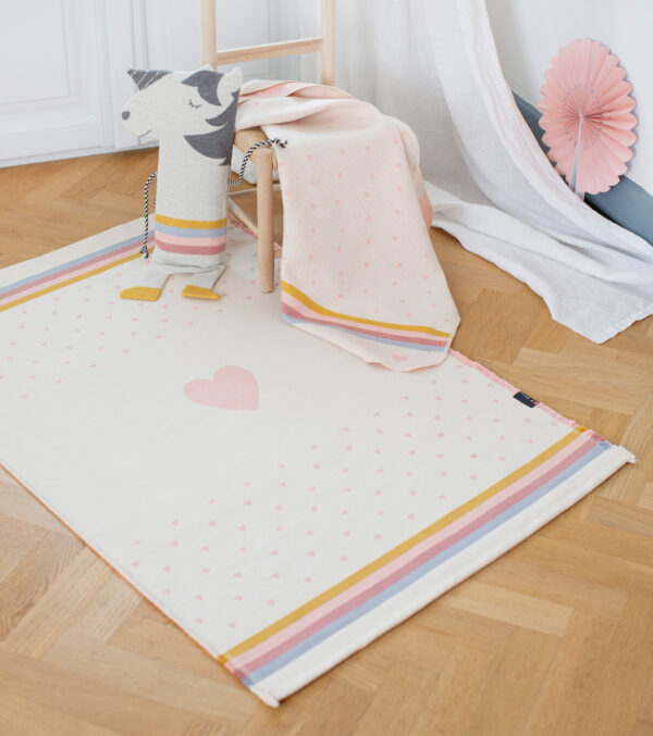 Kids Carpet Hearts, 70 x 120 cm - Image 2
