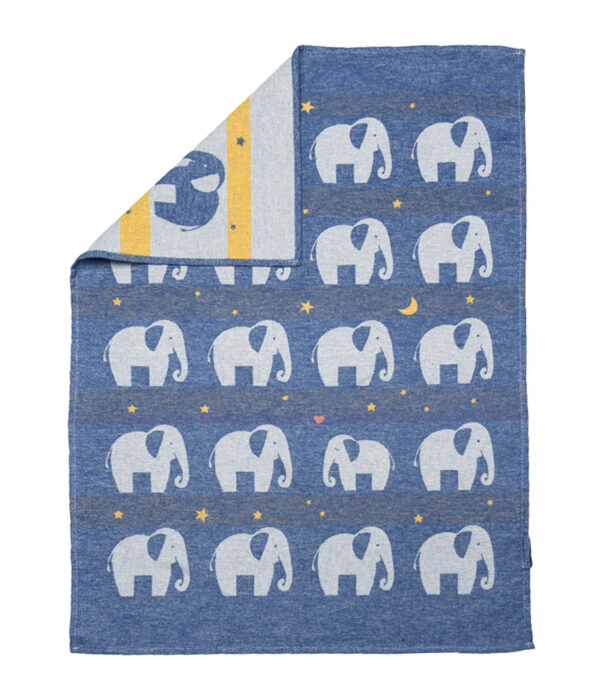 Light Baby Cotton Blanket Elephants 65 x 90 - Image 3