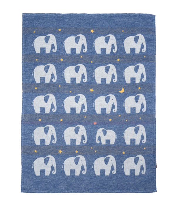 Light Baby Cotton Blanket Elephants 65 x 90 - Image 4