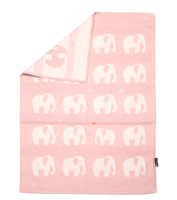 Light Baby Cotton Blanket Elephants 65 x 90