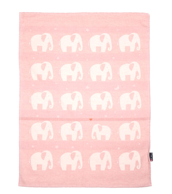 Light Baby Cotton Blanket Elephants 65 x 90 - Image 2