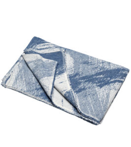 Cotton Blanket Brush Strokes blue - Image 2