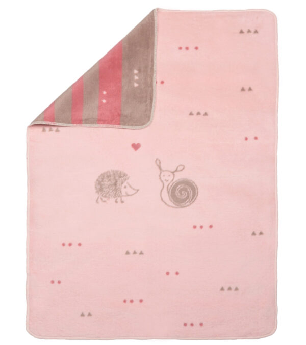 Babydecke 75 x 100, Igel & Schnecke