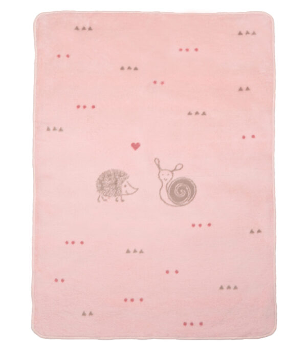Babydecke 75 x 100, Igel & Schnecke – Bild 3
