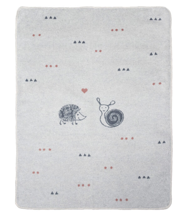 Babydecke 75 x 100, Igel & Schnecke – Bild 8