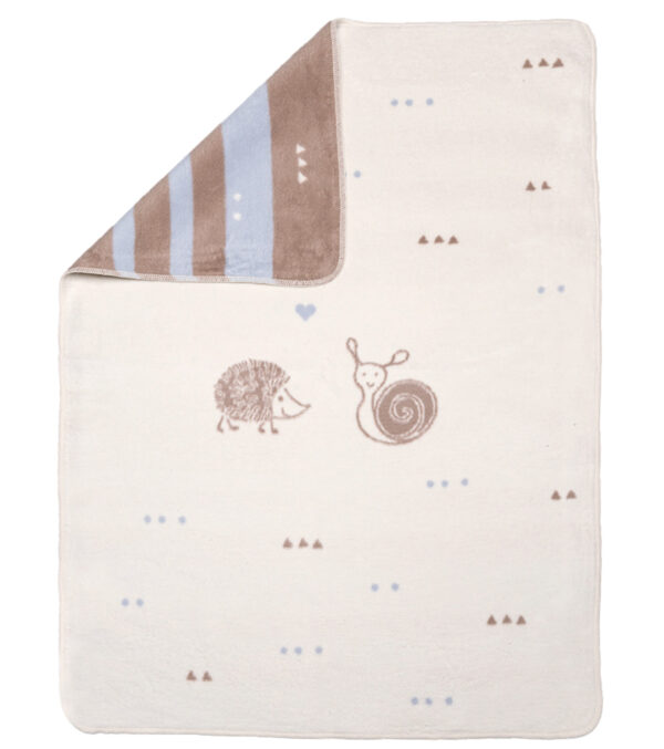 Babydecke 75 x 100, Igel & Schnecke – Bild 5