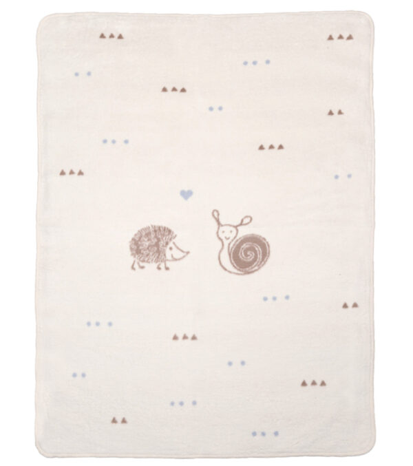 Babydecke 75 x 100, Igel & Schnecke – Bild 6