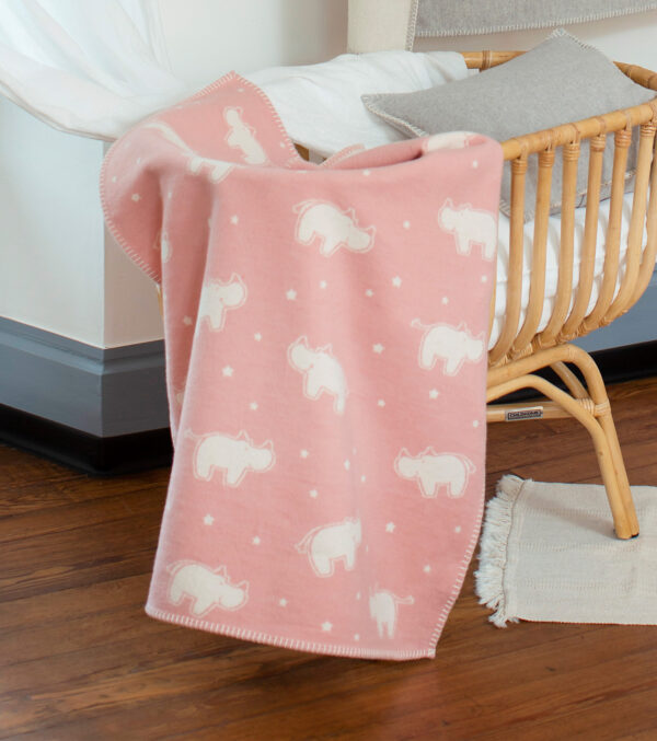 Baby blanket 75 x 100, Rhinos - Image 6