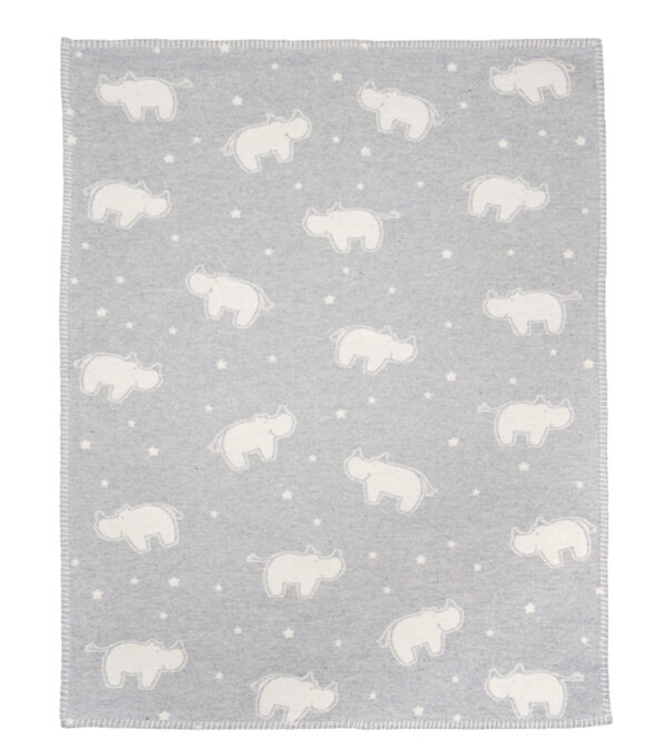 Baby blanket 75 x 100, Rhinos - Image 5
