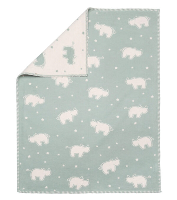 Baby blanket 75 x 100, Rhinos