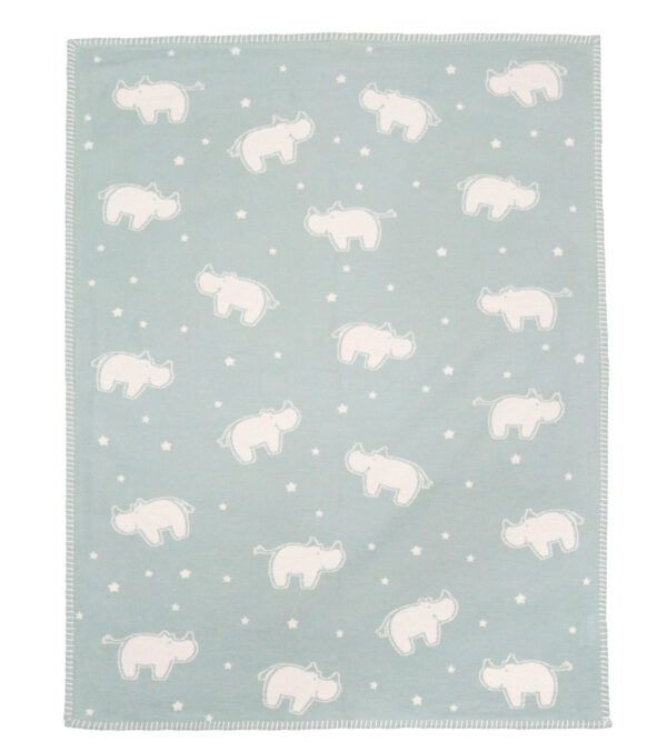 Baby blanket 75 x 100, Rhinos - Image 3