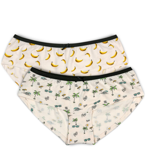 Ladies Hipsters 2-pack Aloha