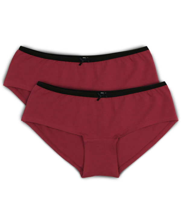 Ladies Hipsters 2-pack burgundy - Image 4