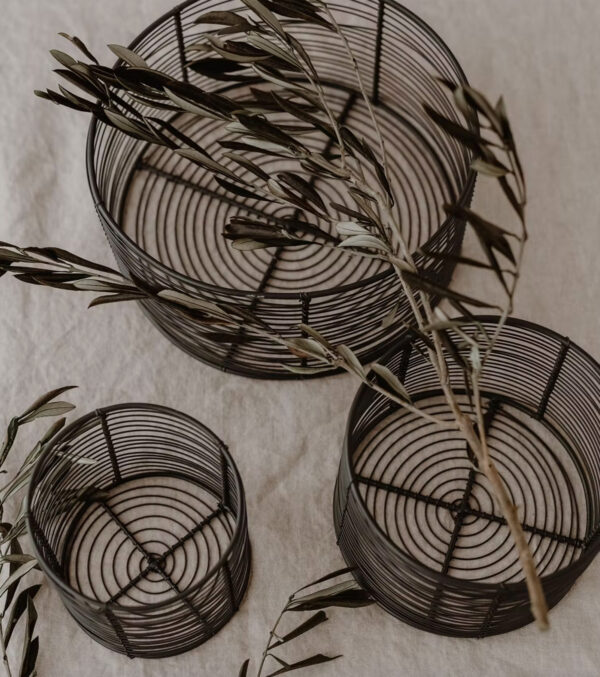 Wire Basket round in a set of 3 - Image 2